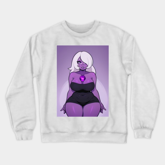 Purple Gem Woman Crewneck Sweatshirt by mindworldz